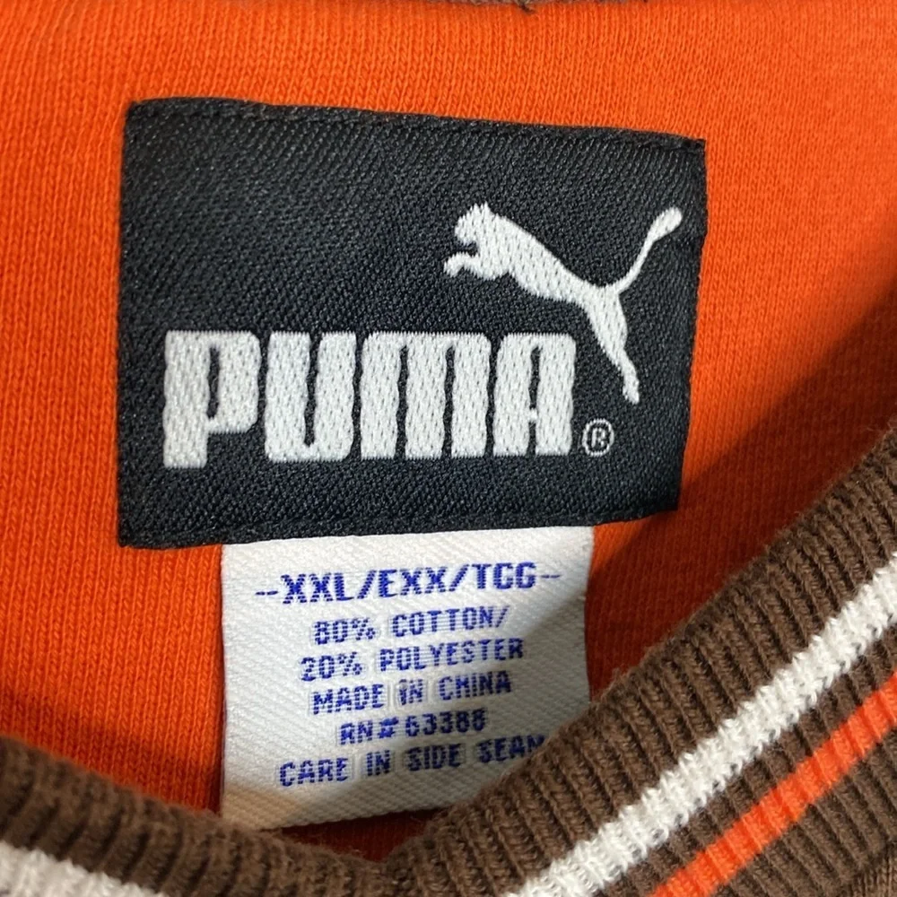 PUMA Cleveland Browns V Neck Sweatshirt Size XXL